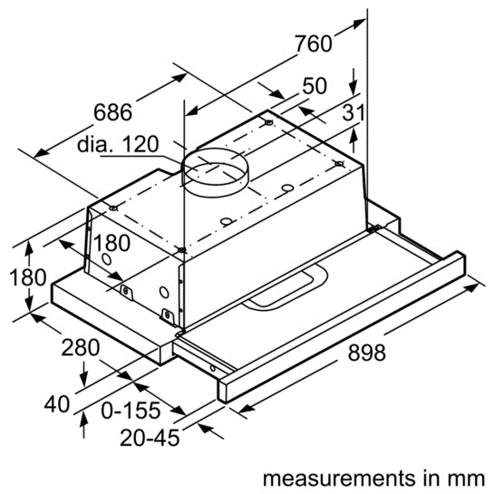 Máy hút mùi BOSCH DHI923GSG