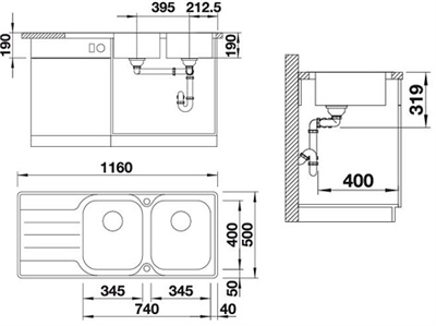 Chậu Rửa Bát Blanco Median 8 S-IF