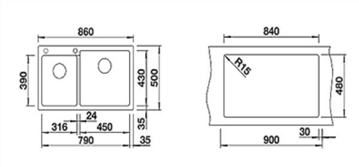 Chậu Rửa Bát Blanco Pleon-9 Alu Metallic