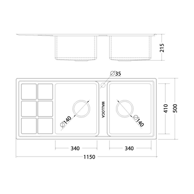 Chậu Rửa Bát Malloca MS 8815L