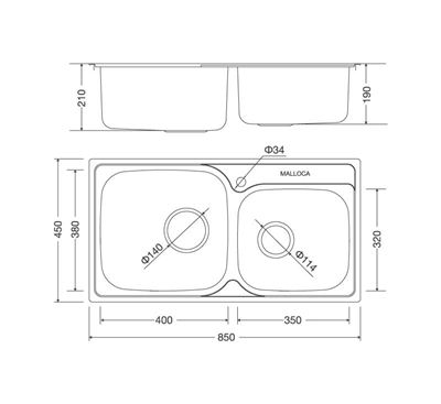 Chậu Rửa Bát Malloca MS 1001 New