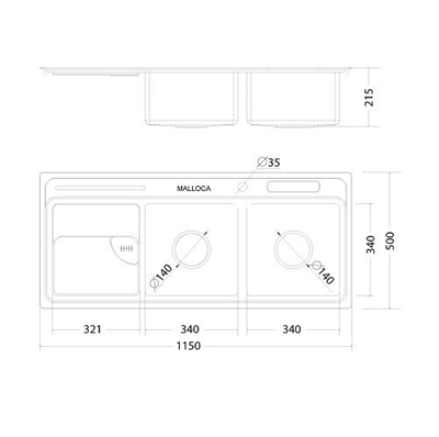 Chậu Rửa Bát Malloca MS 8817