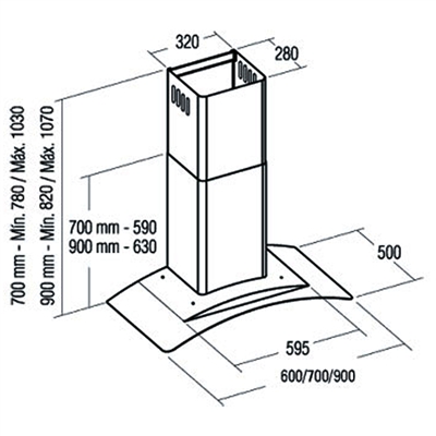 Máy Hút Mùi Cata Gamma Glass – 900