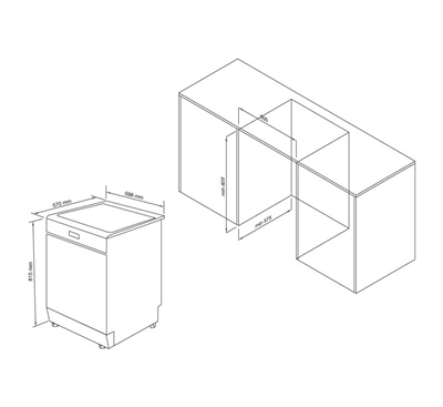 Máy Rửa Bát Malloca WQP12-J7309I